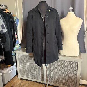 Vintage Coach Turn Lock Button Trench Coat in Black